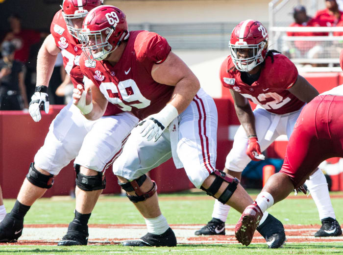 Alabama offensive lineman Landon Dickerson